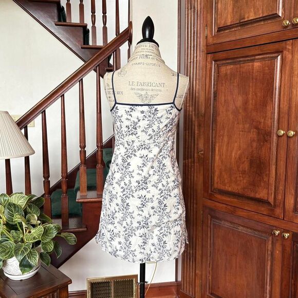 American Eagle Outfitters Vintage Y2K Blue White Sundress Chinoiserie TSITP - Picture 2 of 8